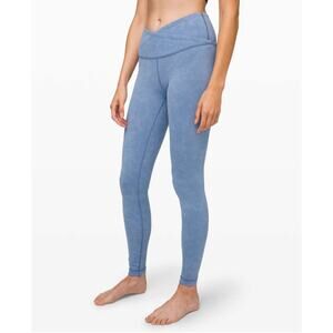 (2) $118‎ Lululemon Always On High-Rise Tight 28" Sky Wash Print Tempest Blue